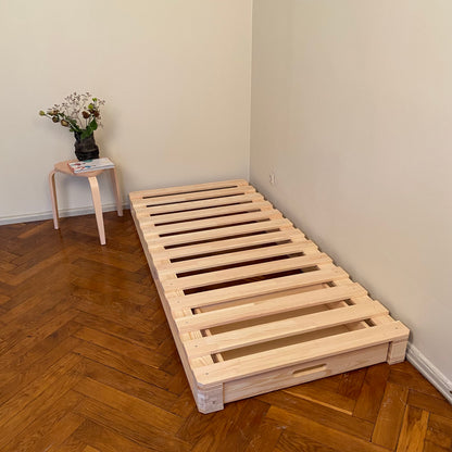 Platform Bed,  Wooden Platform Bed Frame, Pallet Bed, Handmade Pallet Bed, Modern Platform Bed - AKACIS STORE