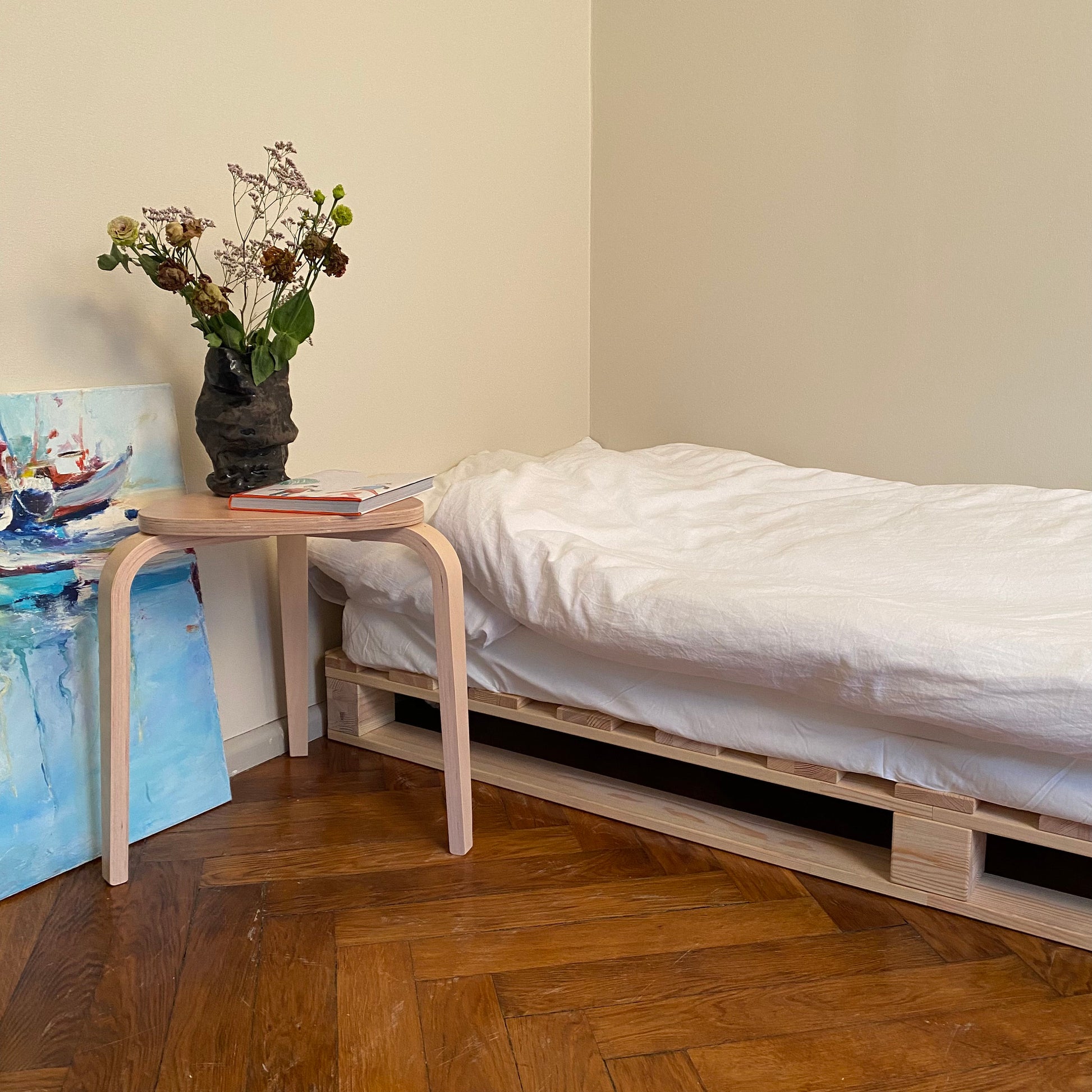 Platform Bed,  Wooden Platform Bed Frame, Pallet Bed, Handmade Pallet Bed, Modern Platform Bed - AKACIS STORE