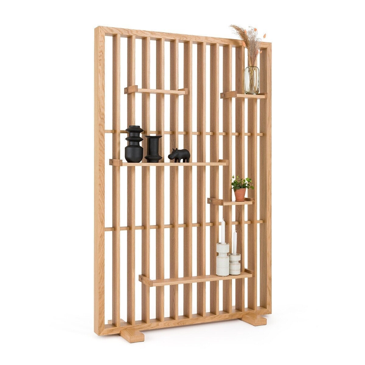 Free Standing Display Stand, Wooden Pegboard, Retail Display, Room Divider, Collapsible Stand, Folding Screen, Wooden Wall Partition - AKACIS STORE